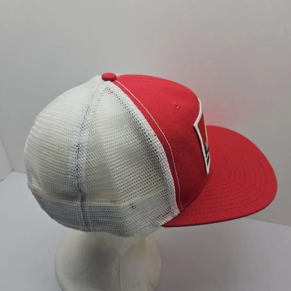 Justin Men's Born On A Farm Patch Red Snapback Trucker Hat Mesh Back